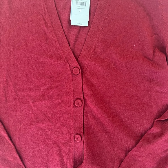 NWT Women’s J. Jill Cardigan. Color: Cranberry Size: Small - Picture 4 of 4